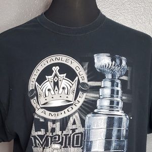 2014  Stanley Cup Champions Black  XL PreOwned  T-Shirt-LA Kinsgs Hockey Merch